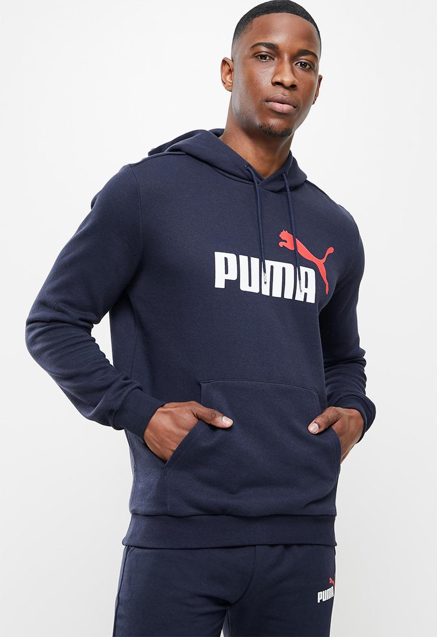 PUMA - Ess+ 2 col big logo hoodie fl - navy 