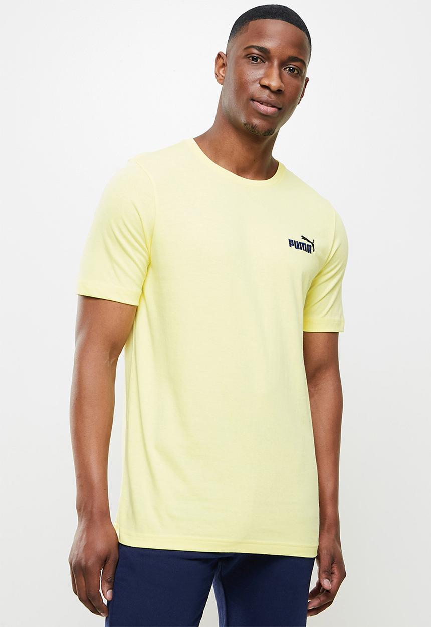 PUMA - Ess+ embroidery logo tee - yellow 