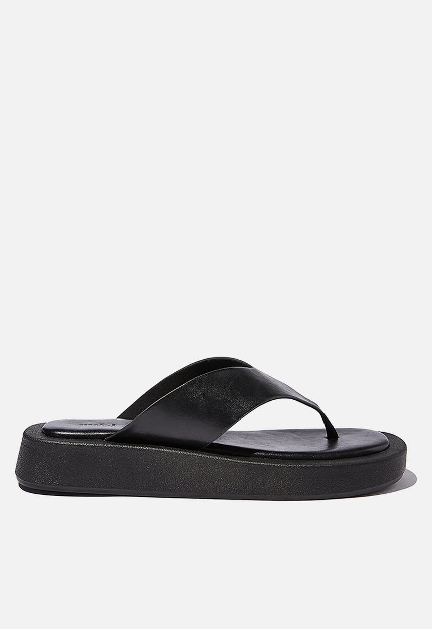 Cotton On - Sadie flip flop flatform - black