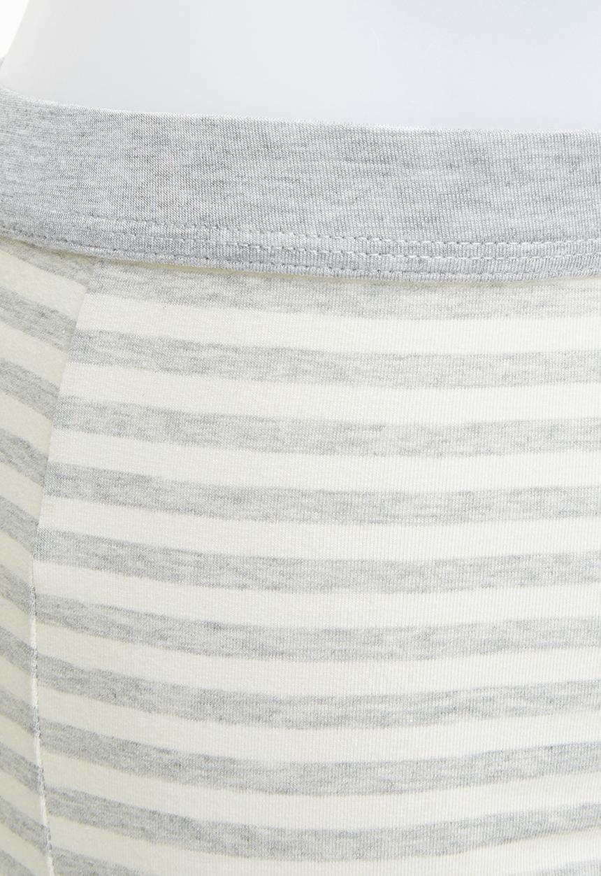 basicthread - Stripe boxer briefs - grey & cream