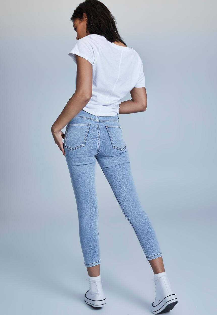 Cotton On - High rise cropped super stretch - flynn blue pockets