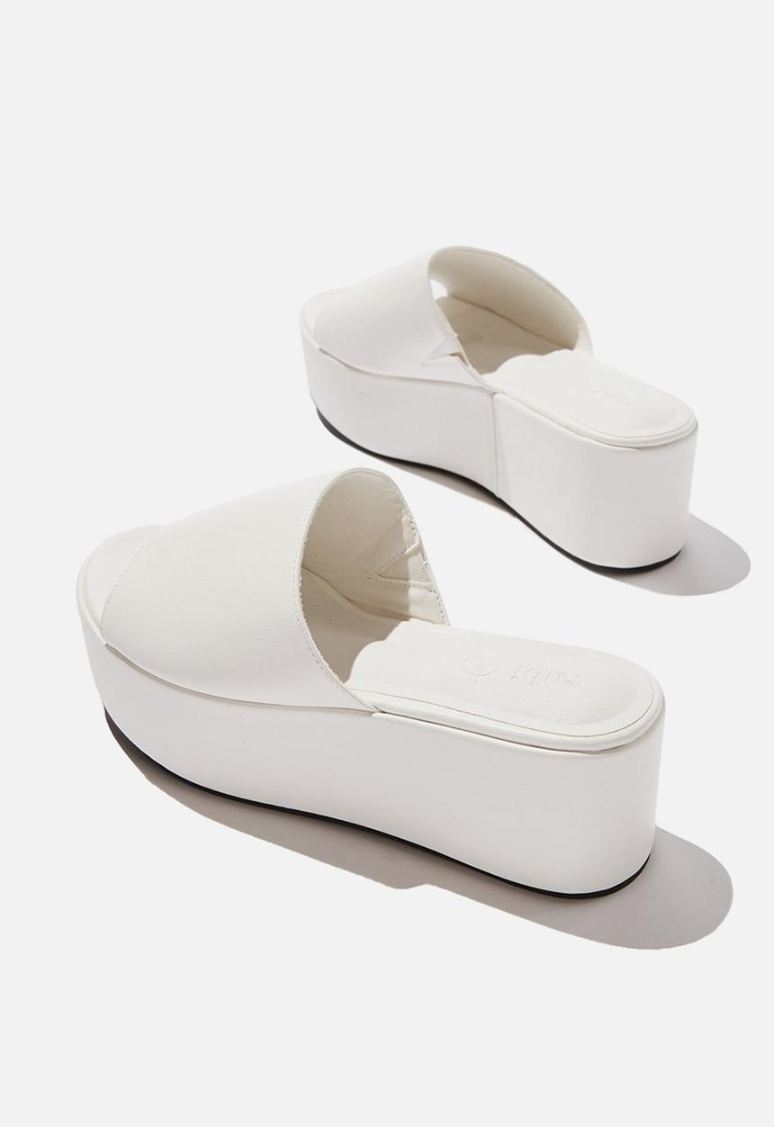 Cotton On - Mya single vamp flatform - white