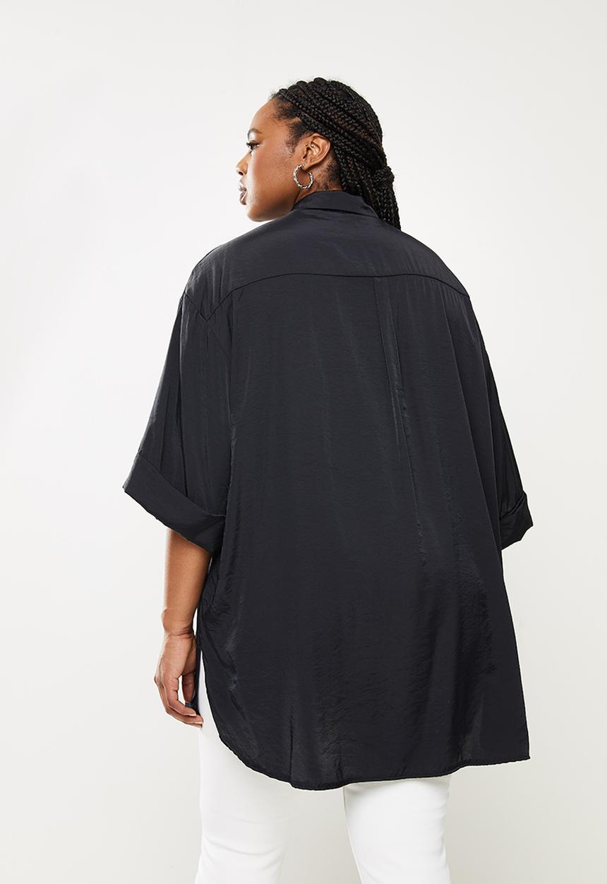 Me&B - Plus oversized shirt - black