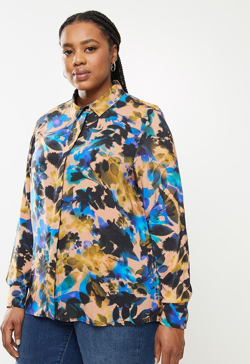 POLO - Plus josie basic printed shirt - multi