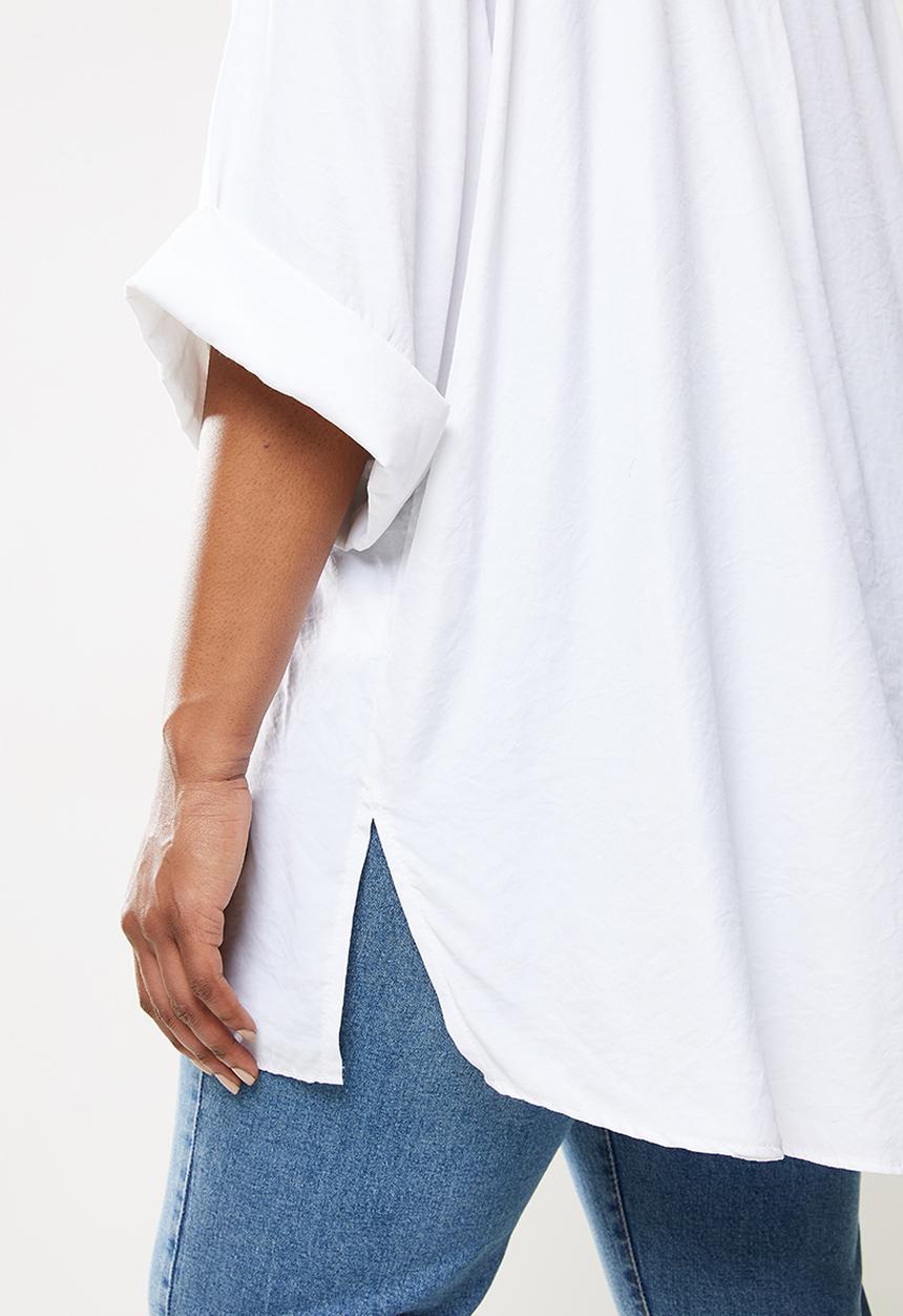 Me&B - Plus oversized shirt - white