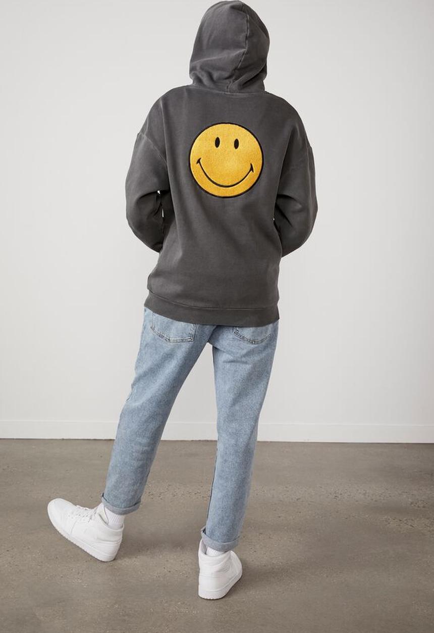 Factorie - Smiley oversized hoodie - black