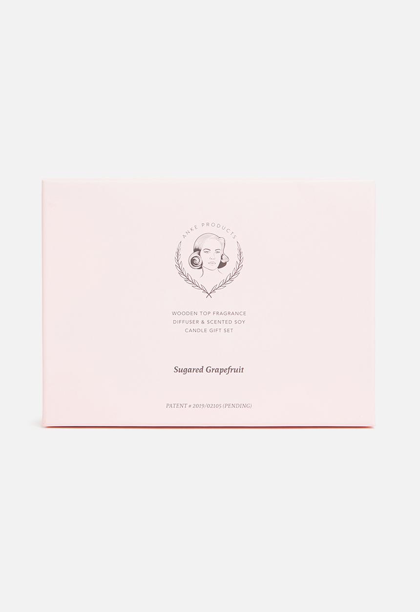 Anke Products - Sugared grapefruit diffuser & candle gift set