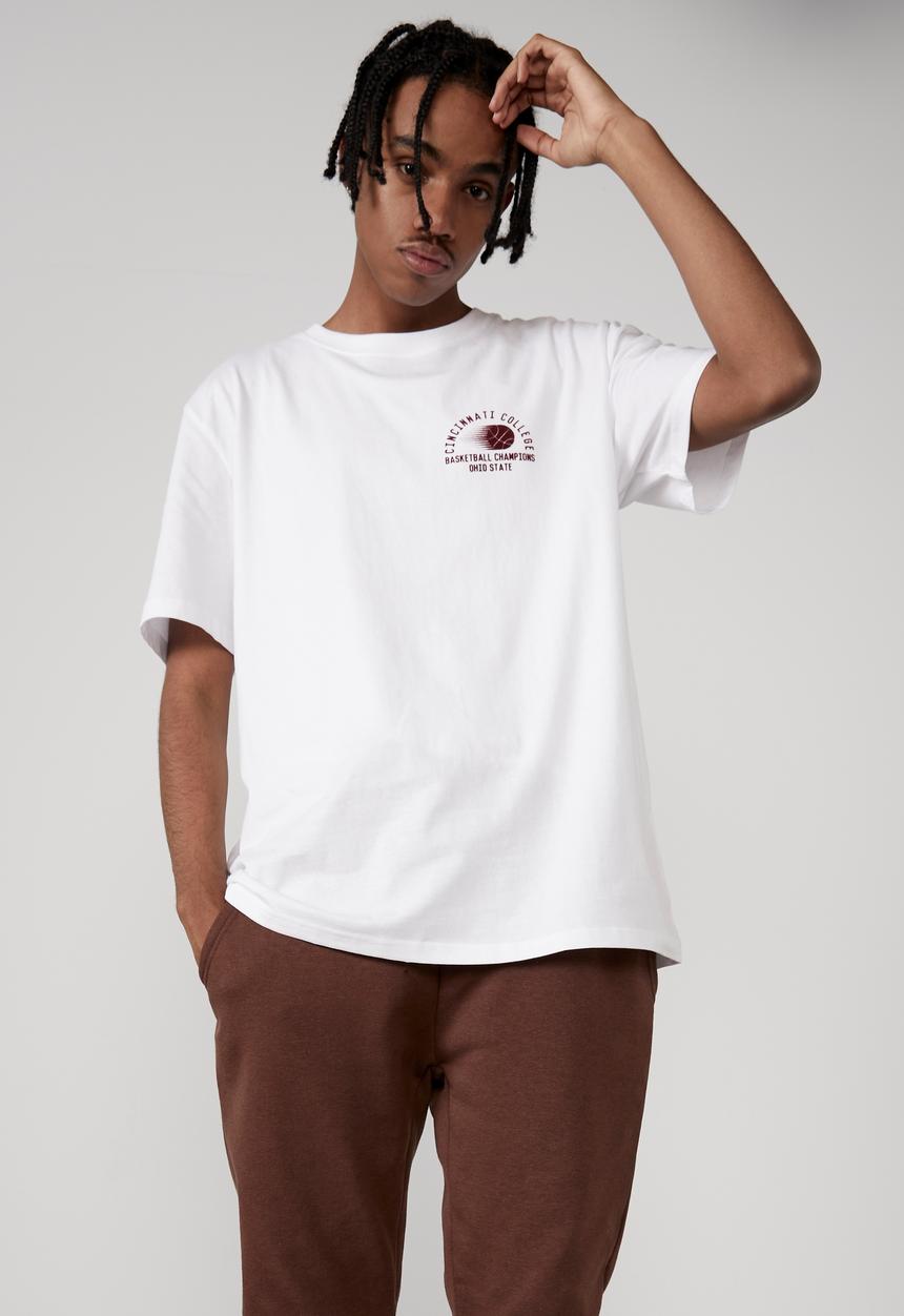 Factorie - Regular graphic T-shirt - white