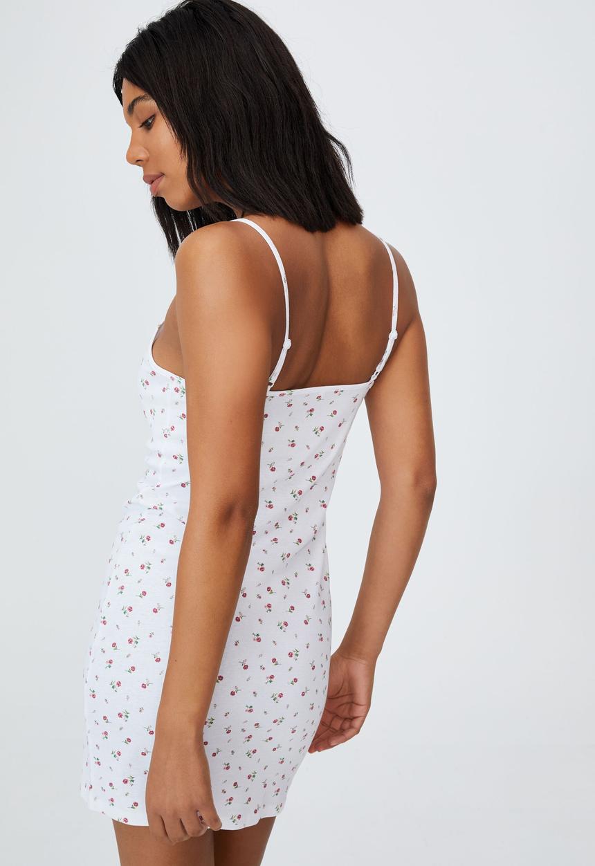 Cotton On - Andie strappy mini dress - riley rose vivid pink