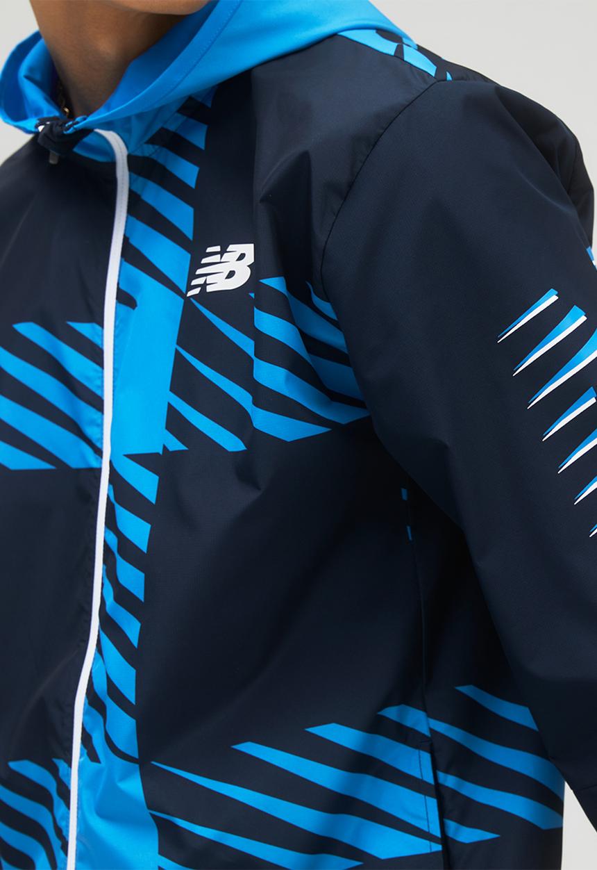 New Balance  - Fast flight jacket print - black & blue 