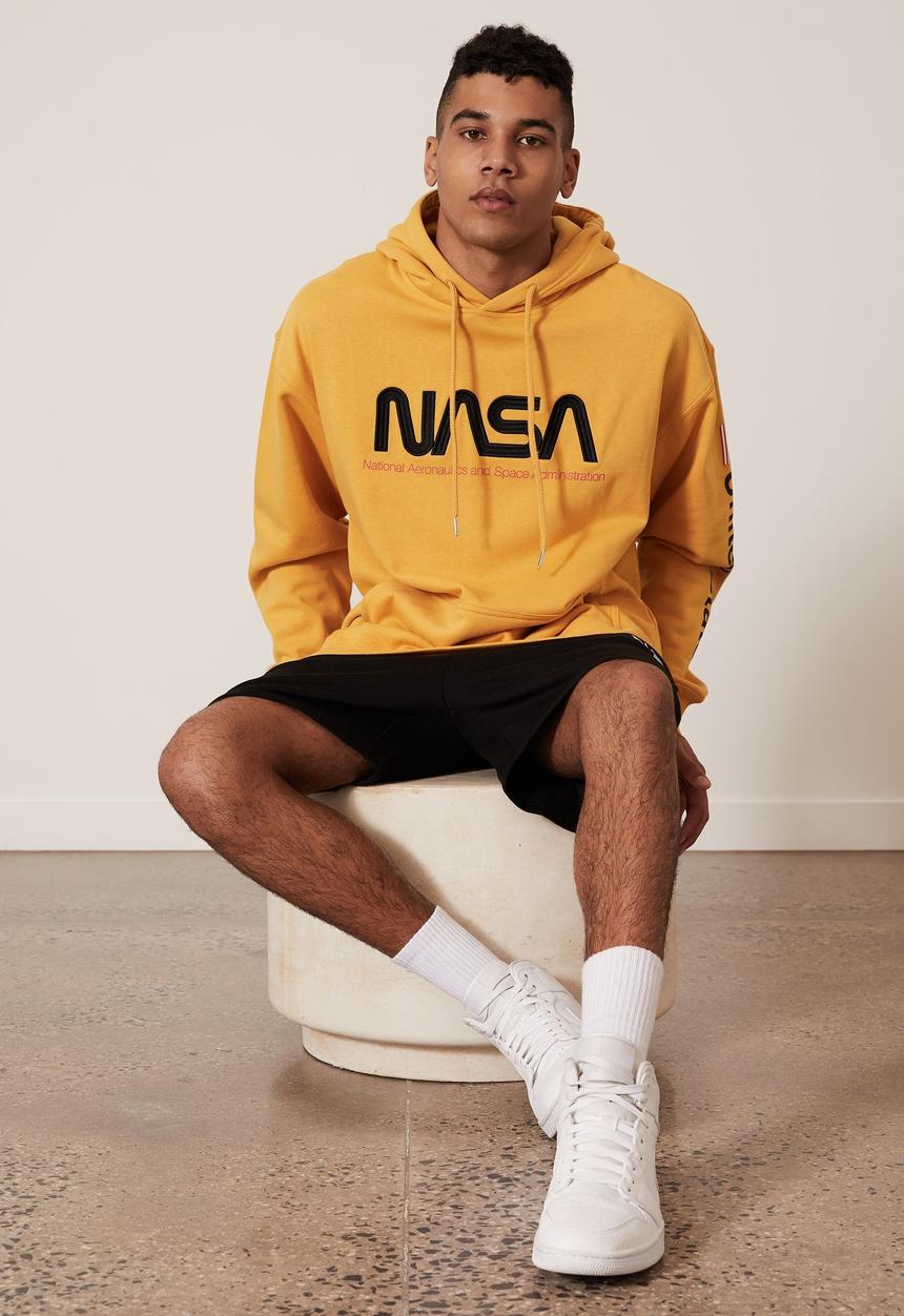 Factorie - Oversized nasa hoodie - gold