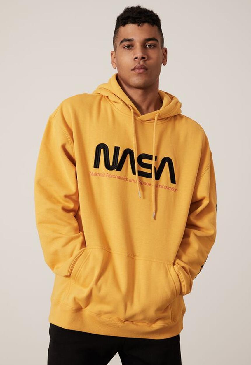 Factorie - Oversized nasa hoodie - gold