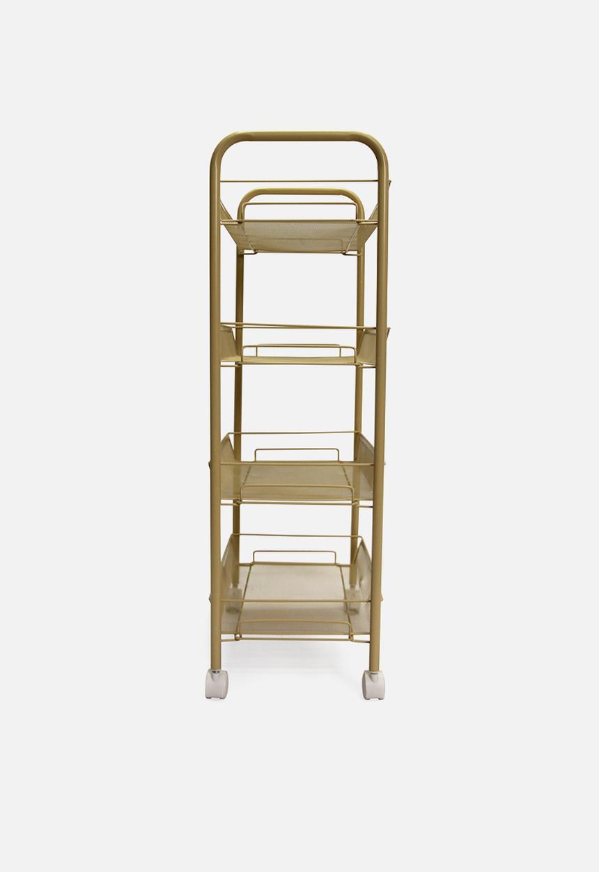 Fine Living - Limber 4 layer trolley - gold