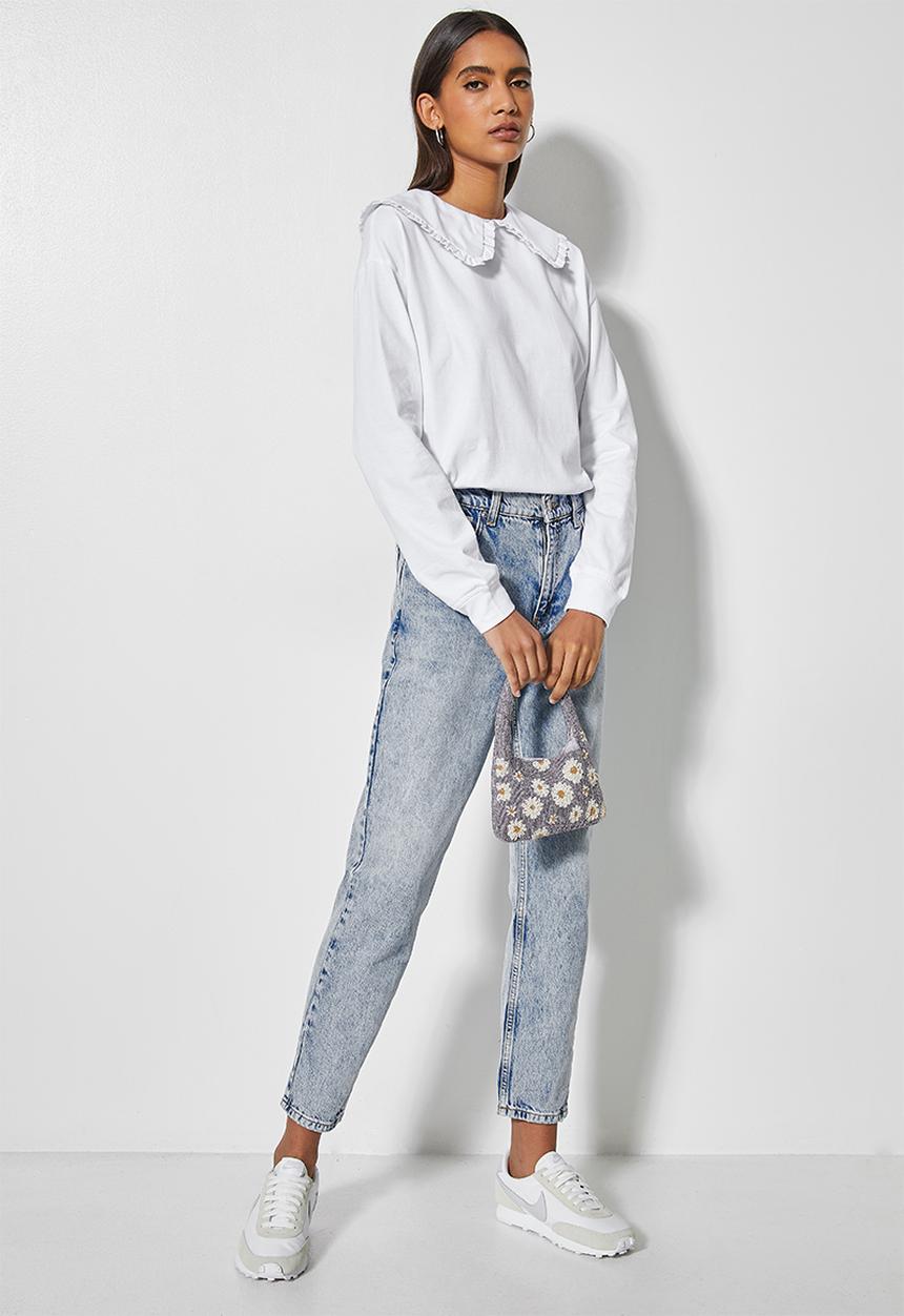 Superbalist - Peterpan collar tee - white