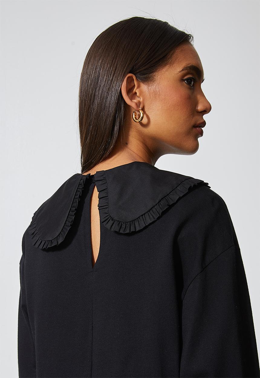 Superbalist - Peterpan collar tee - black