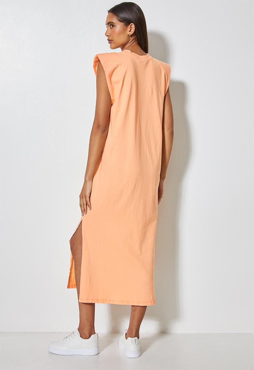 Superbalist - Shoulder pad colomn dress - peach 