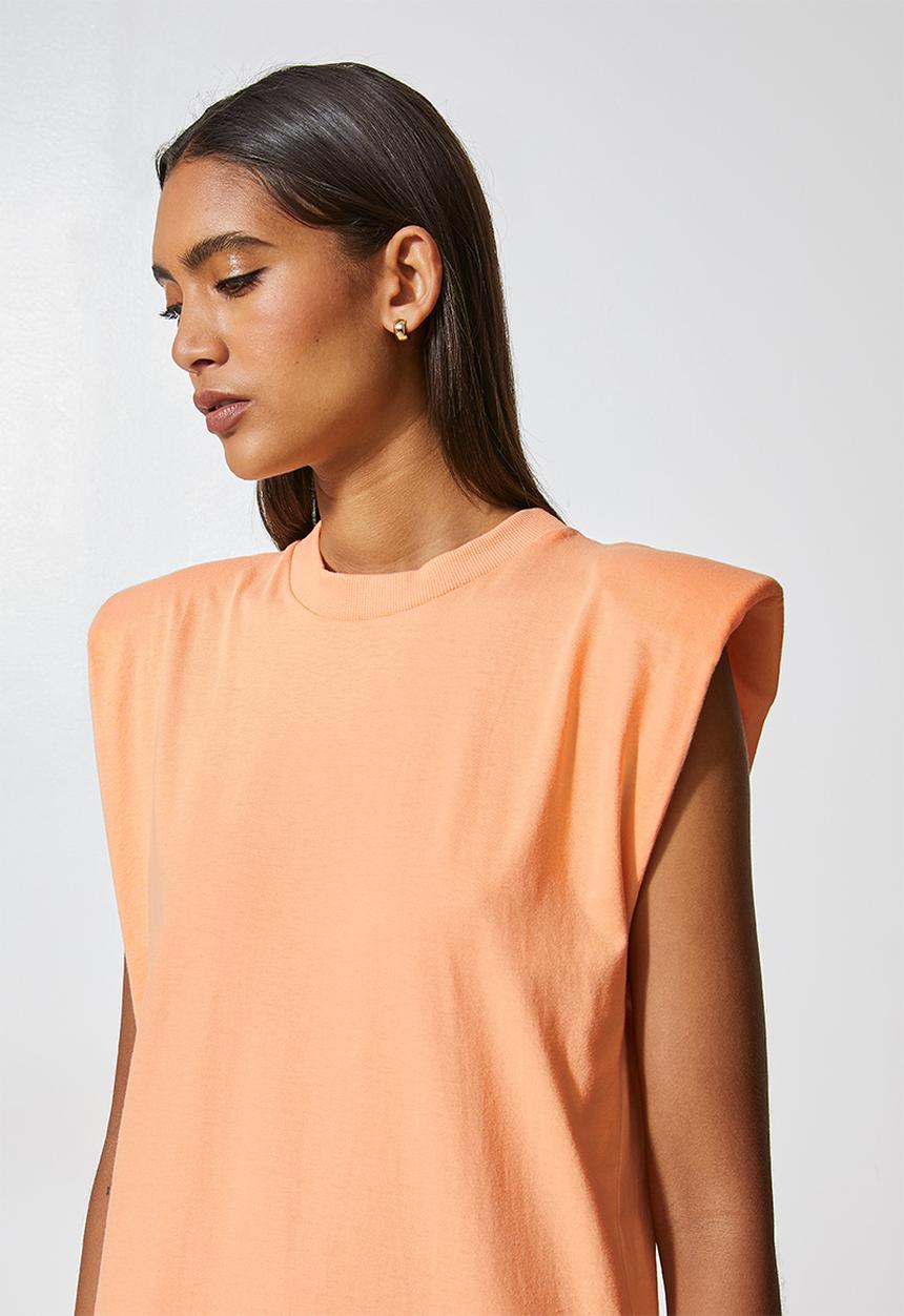 Superbalist - Shoulder pad colomn dress - peach 
