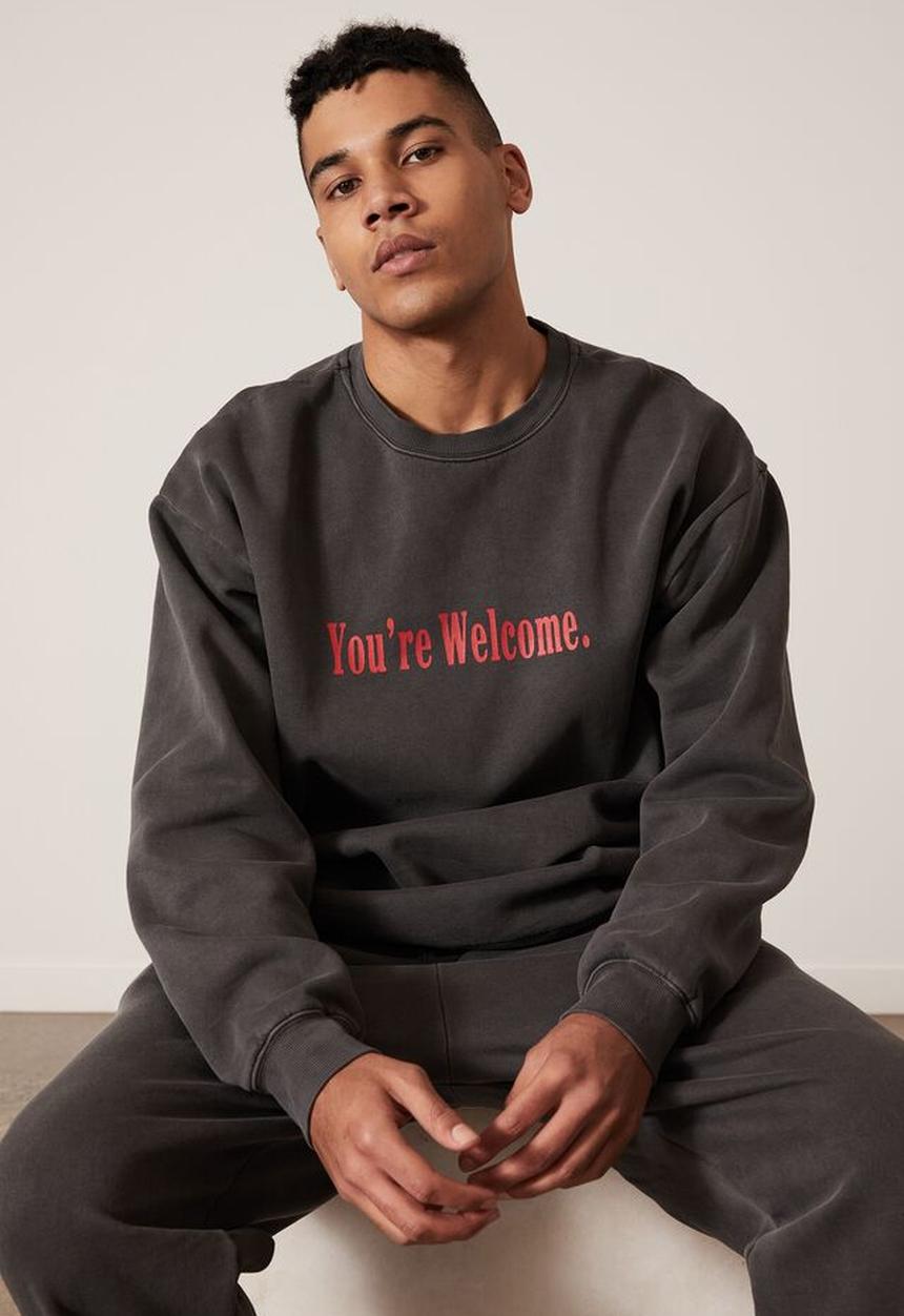 Factorie - Elite oversized crew - black