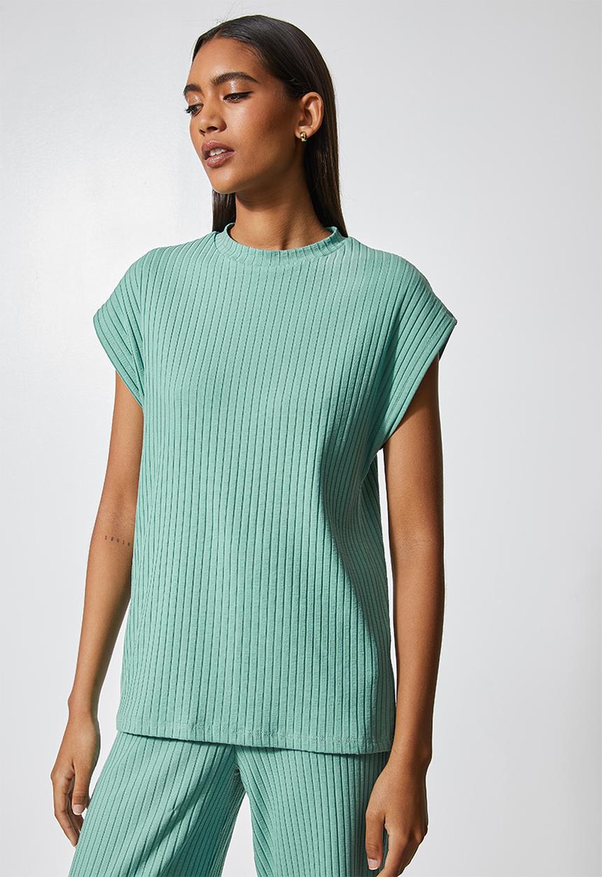Superbalist - Rib tee - deep sage
