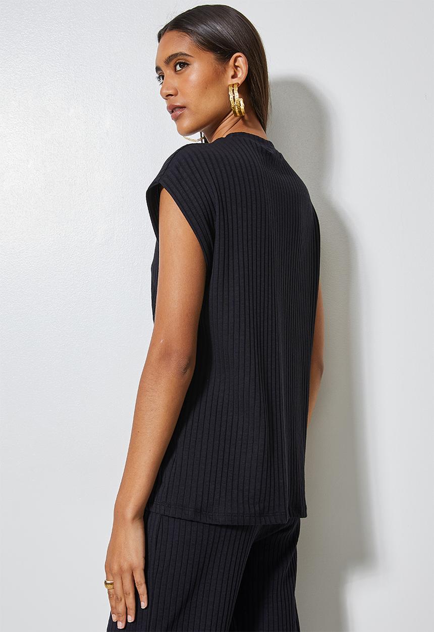 Superbalist - Rib tee - black