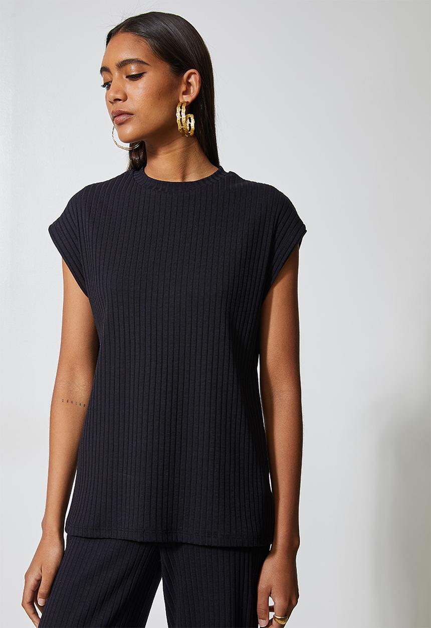 Superbalist - Rib tee - black