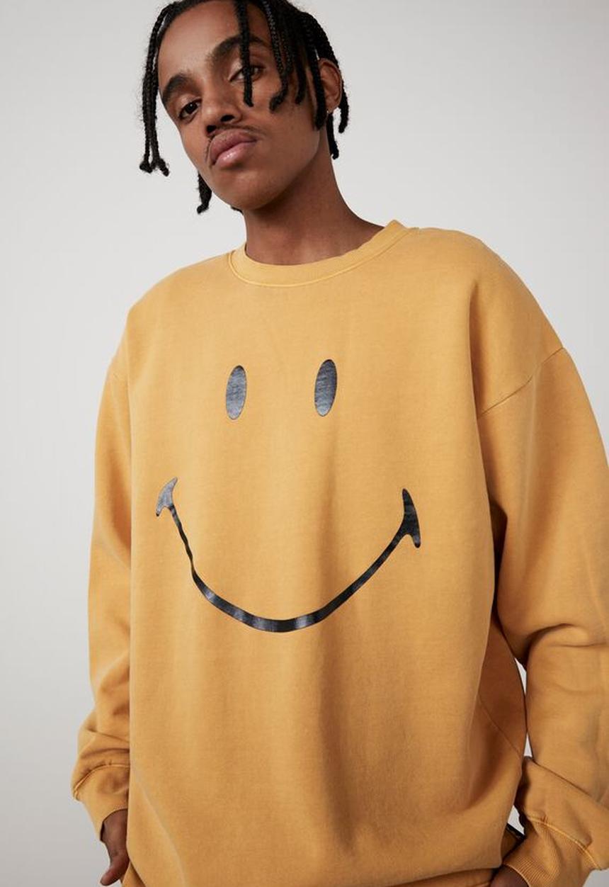 Factorie - Smiley oversized crew - gold