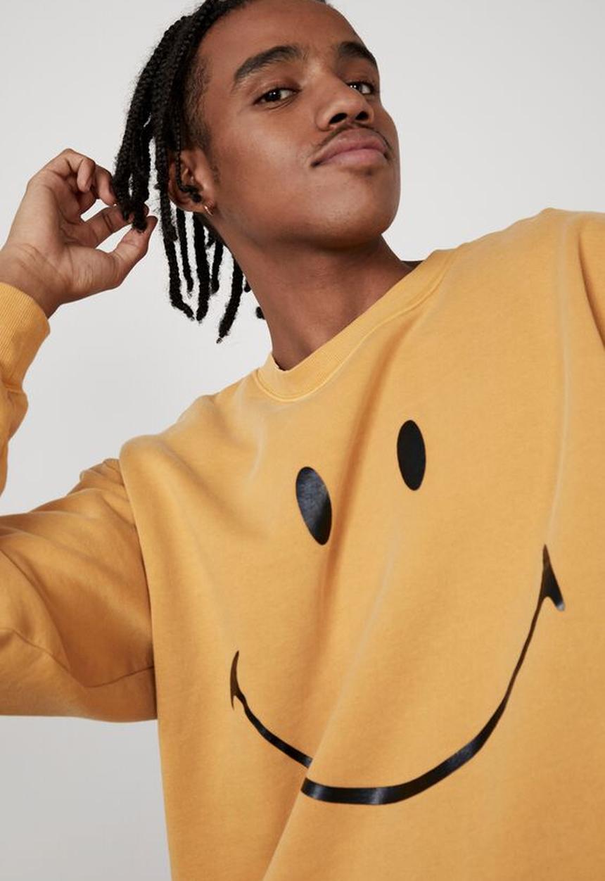 Factorie - Smiley oversized crew - gold