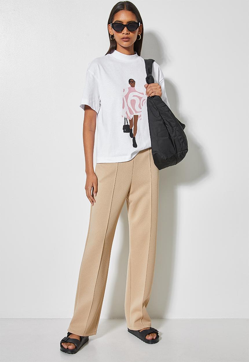 Superbalist - Graphic boyfriend tee - white