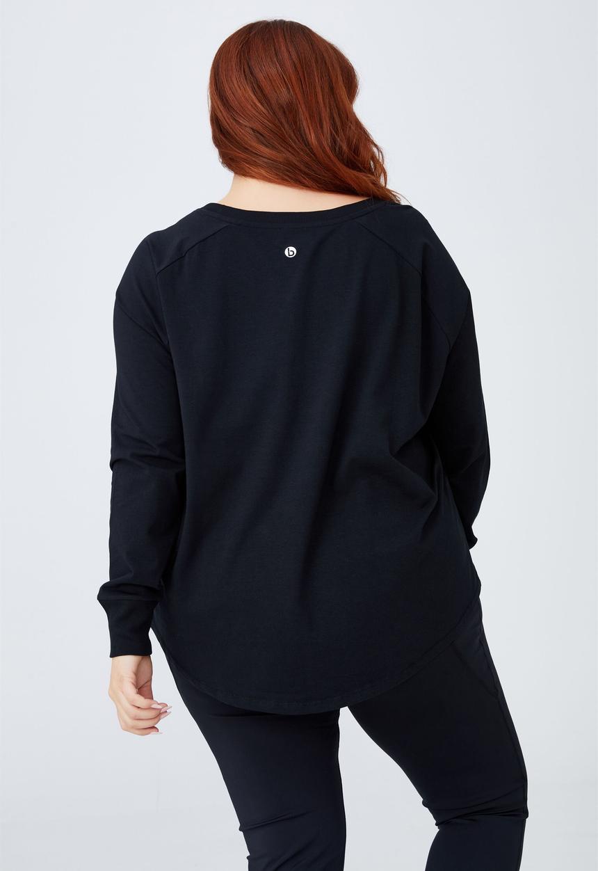 Cotton On - Curve active long sleeve top - black