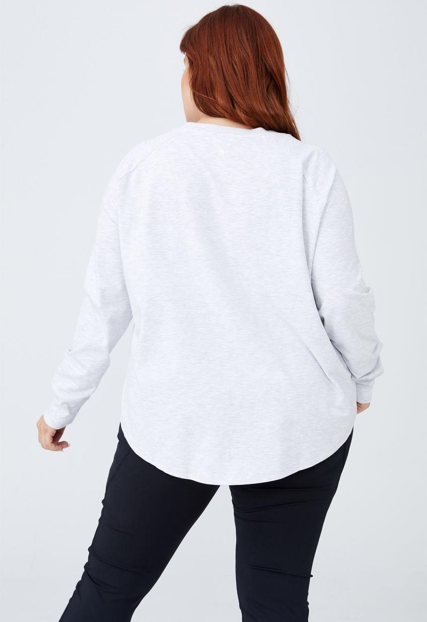 Cotton On - Curve active long sleeve top - grey marle