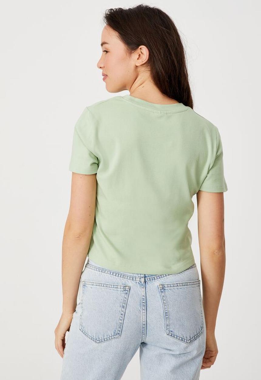 Cotton On - Smiley flower tee-  cool mint