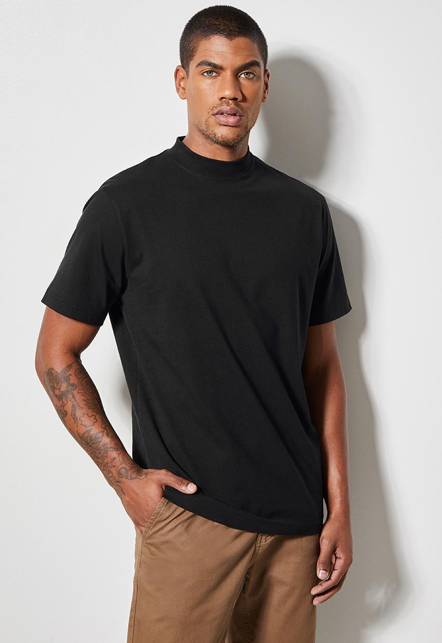 Superbalist - Aaron organic high neck tee - black
