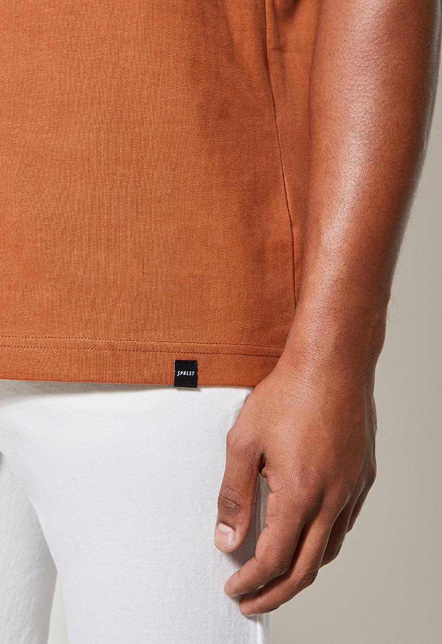 Superbalist - Aaron organic high neck tee - rust