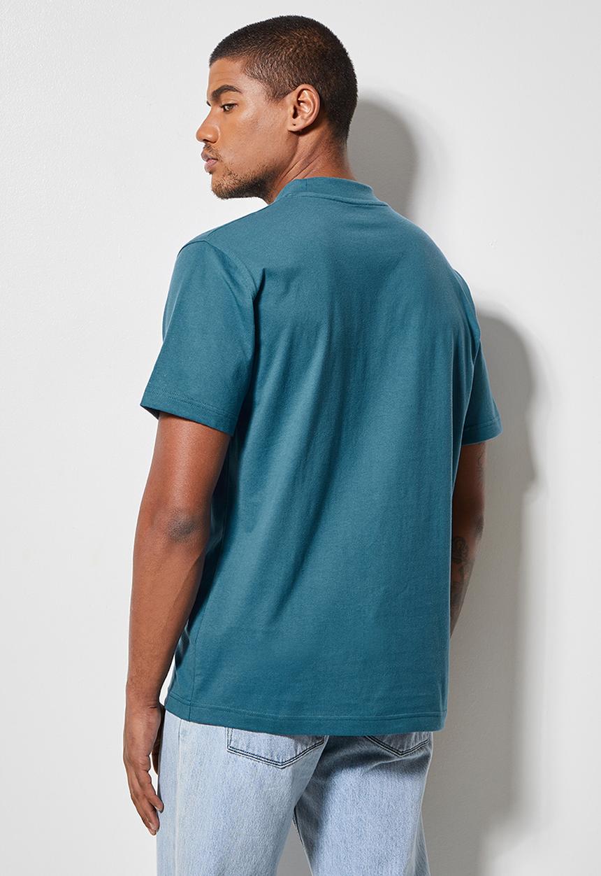 Superbalist - Aaron organic high neck tee - blue