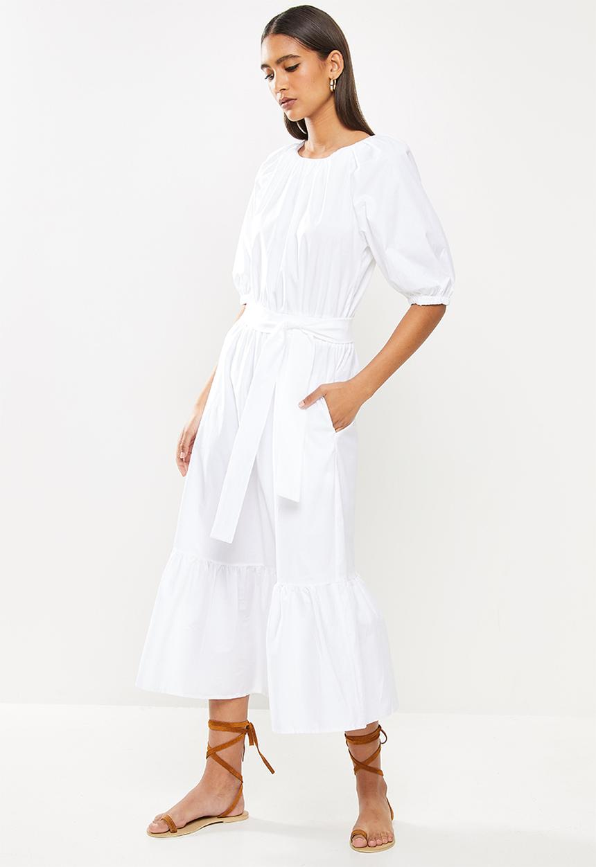Me&B - Miss candy raglan bellow sleeve dress - white