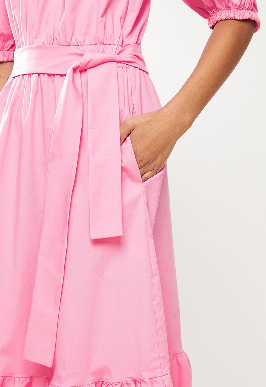 Me&B - Miss candy raglan bellow sleeve dress - pink