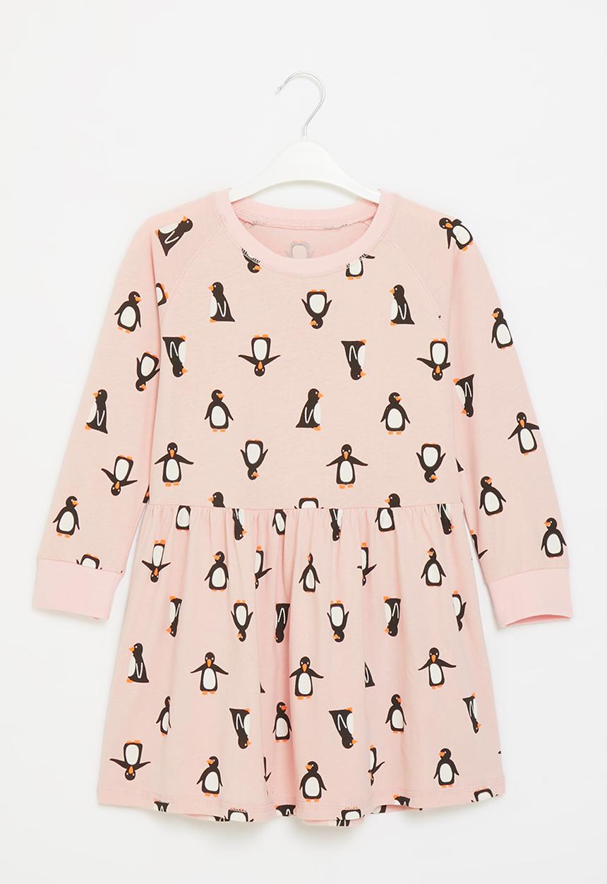 Pop Candy - Girls penguin dress - pink