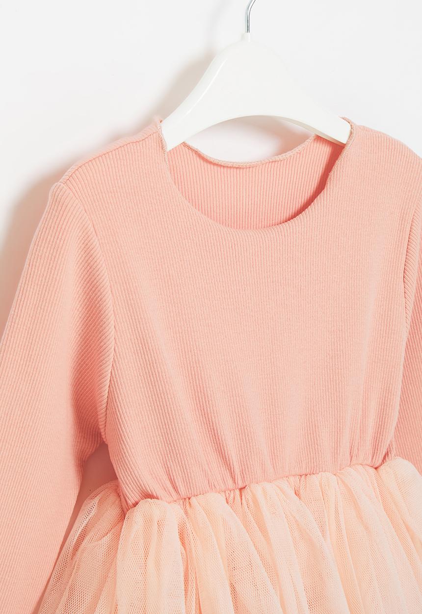 Pop Candy - Girls tiered mesh dress - pink