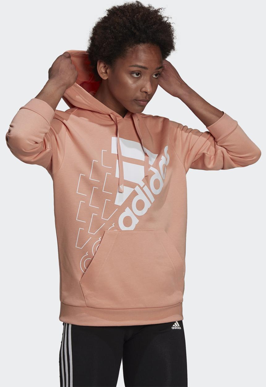adidas Performance - Bluv perfomance hoodie - ambient pinkn & white