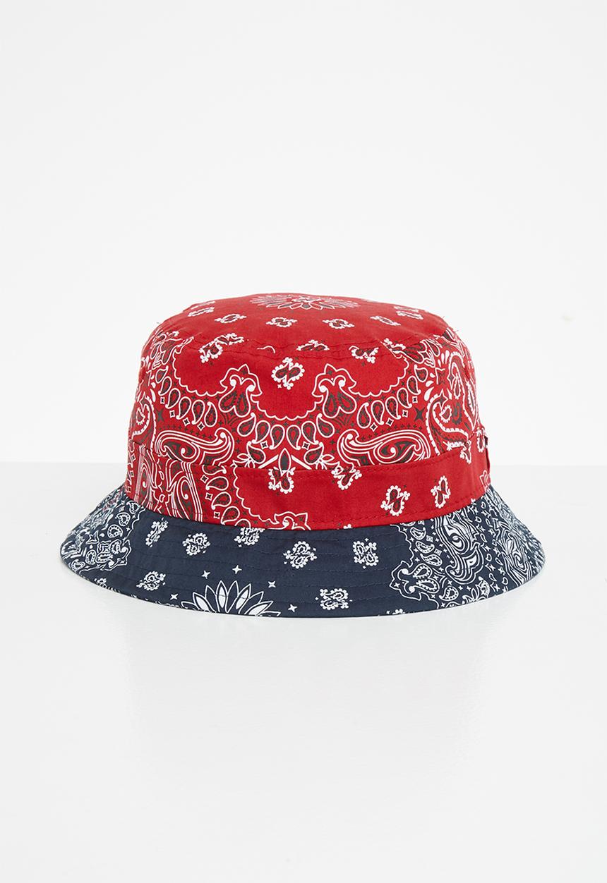 New Era - Bucket womens paisley newera - red & navy 
