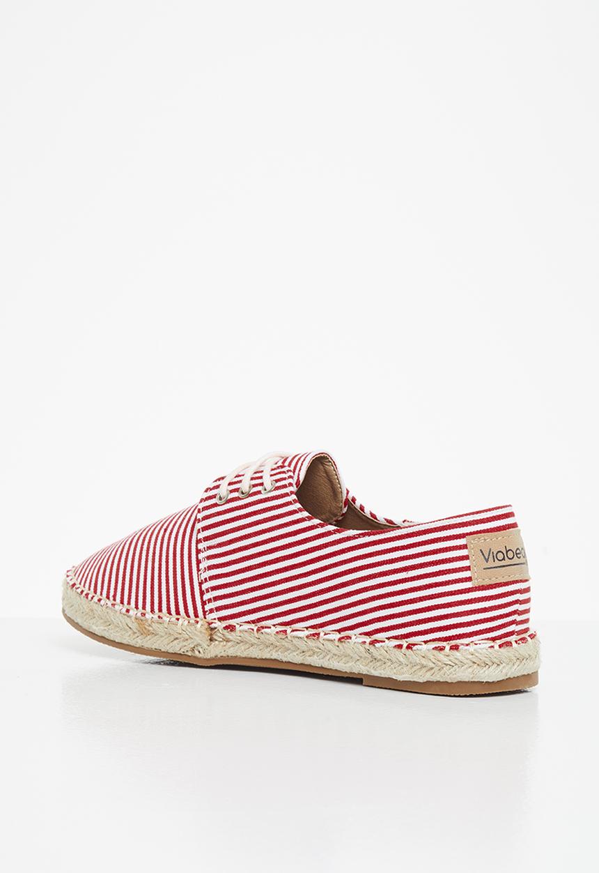 Viabeach - Espa2 espadrille - red & white 