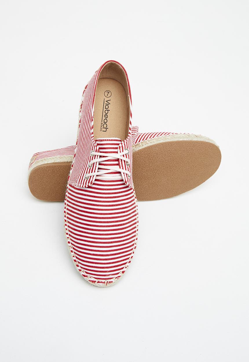 Viabeach - Espa2 espadrille - red & white 