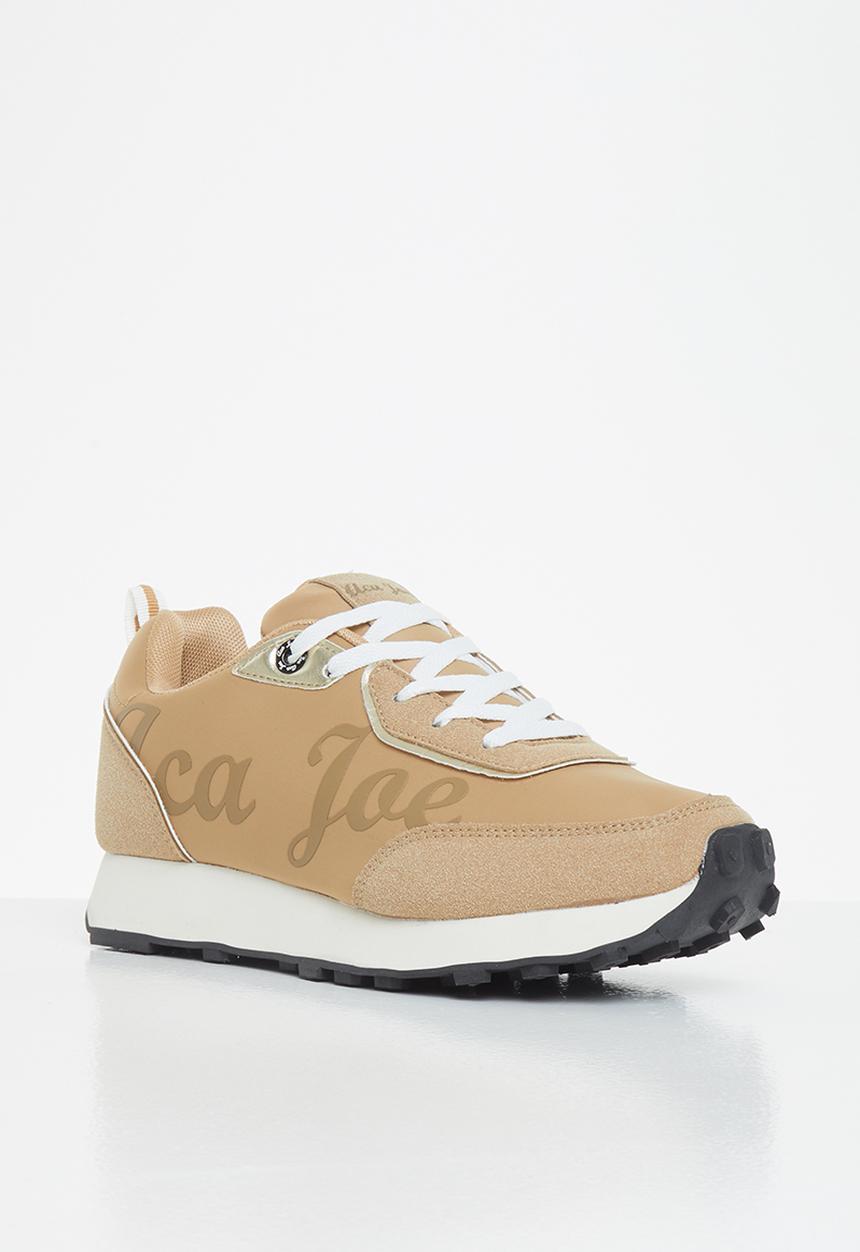 Aca Joe - Chunky logo sneaker - khaki & gold