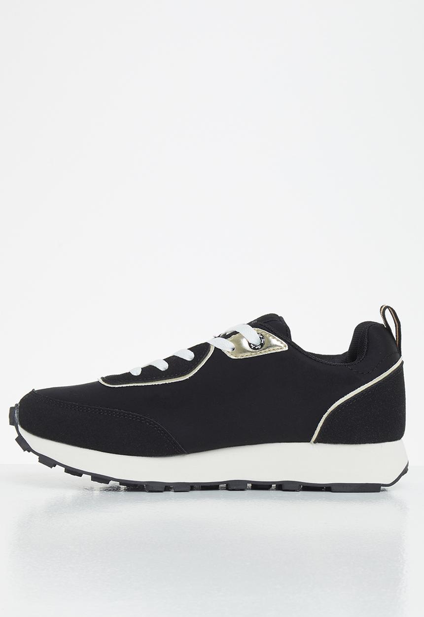 Aca Joe - Chunky logo sneaker - black & gold