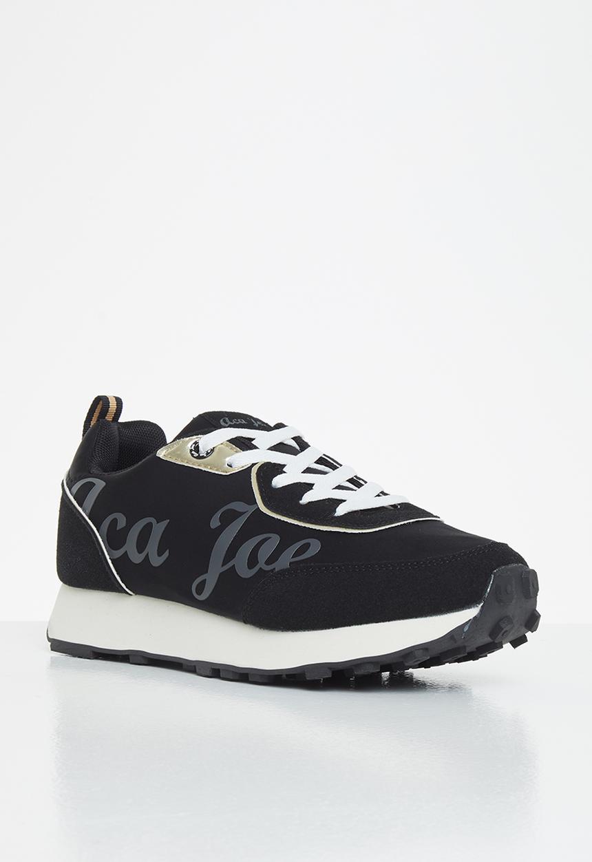 Aca Joe - Chunky logo sneaker - black & gold