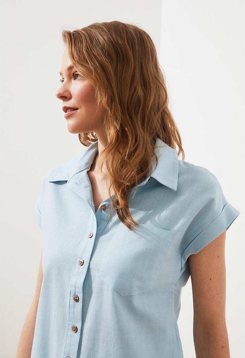 Trendyol - Classic shirt - light blue