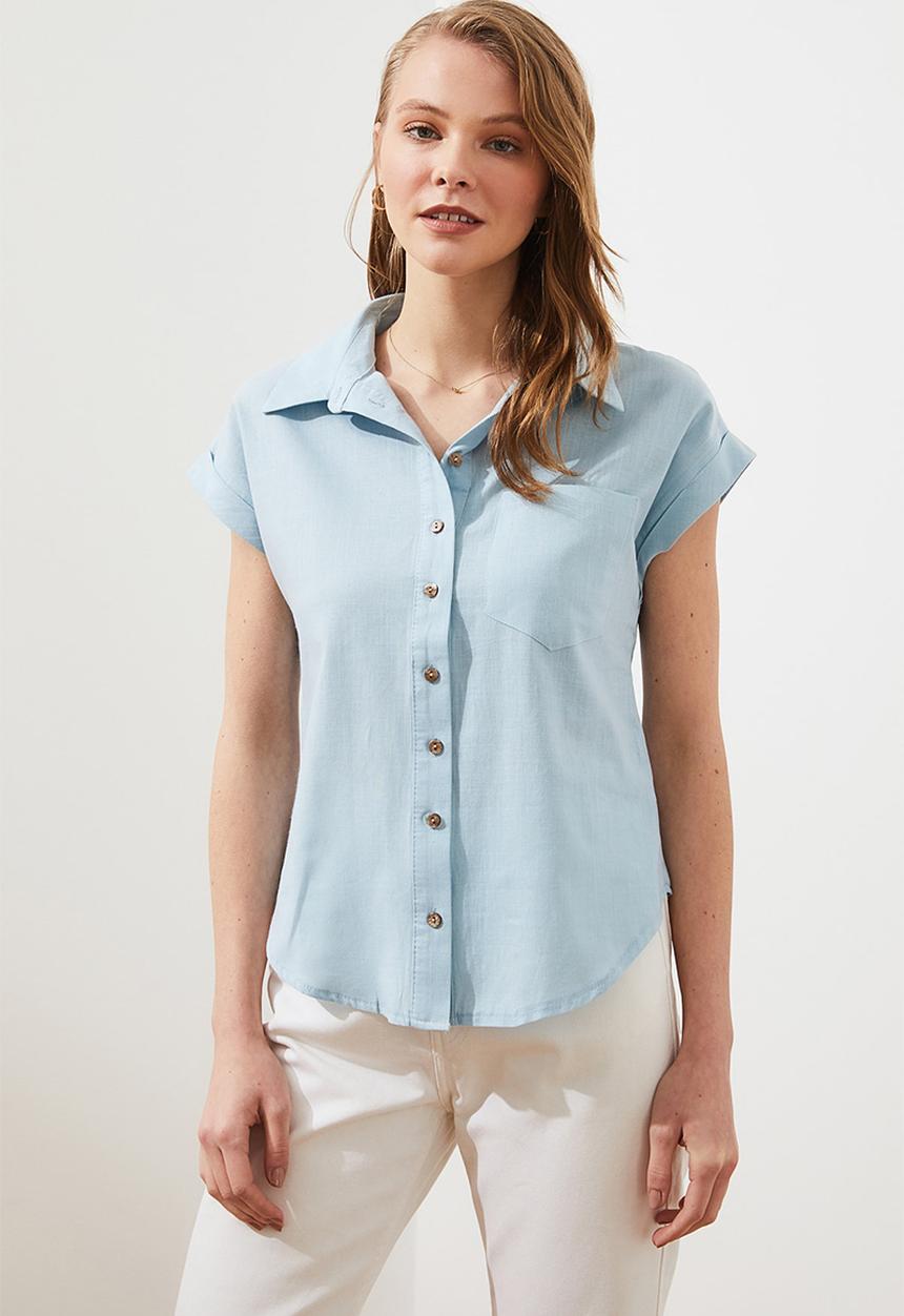 Trendyol - Classic shirt - light blue