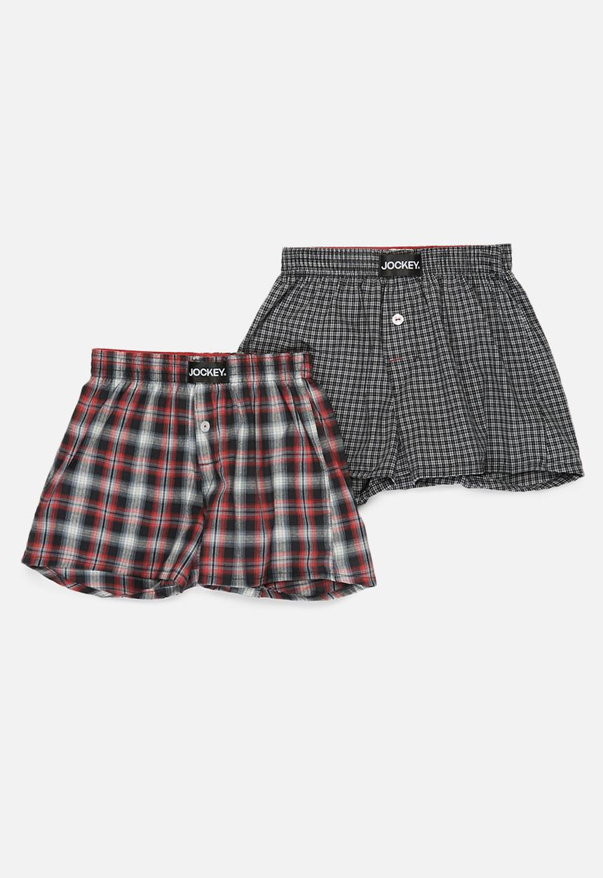 Jockey - Boys 2 pack woven boxers - multi