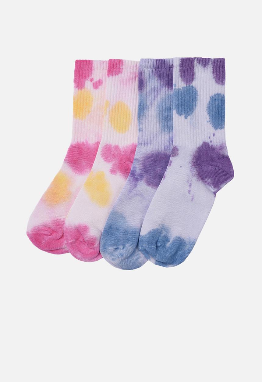 Trendyol - 2-pack knitted socks - pink & purple