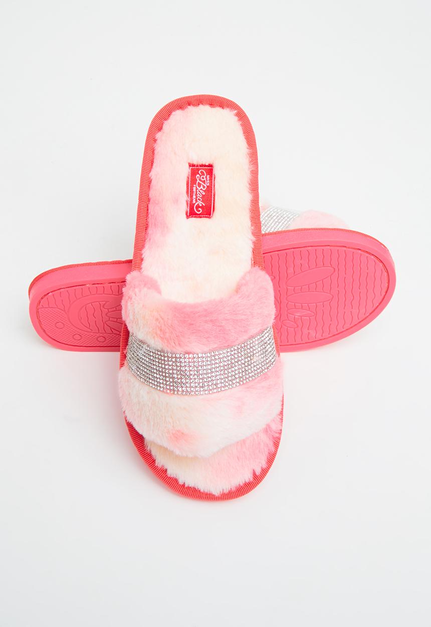 Miss Black - Rella3 slipper - pink & white